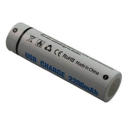 Pile 3.7V 2200mAh Li-ion Compatible 18650 Avec Port USB-C Rechargeable