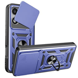 Coque pour Honor 400 Lite Bague Magnétique Protection Caméra Bleu