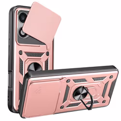 Coque pour Honor 400 Lite Bague Magnétique Protection Caméra Rose Champagne