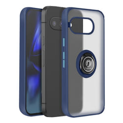 Coque pour Google Pixel 9a Bague Magnétique Dos Translucide Bleu