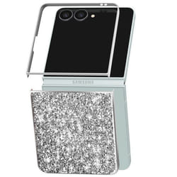 Coque pour Samsung Galaxy Z Flip 7 Pailletée Scintillante Ultra-Chic Argent
