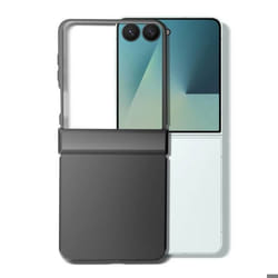 Coque pour Galaxy Z Flip 7 Soft-Touch avec Charnière Renforcée Noir