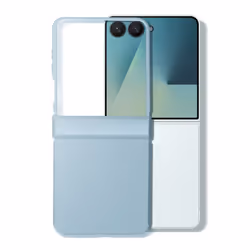 Coque pour Galaxy Z Flip 7 Soft-Touch avec Charnière Renforcée Bleu
