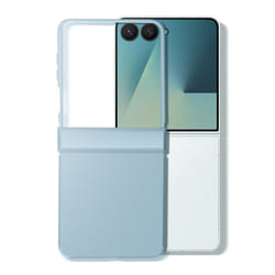 Coque pour Galaxy Z Flip 7 Soft-Touch avec Charnière Renforcée Bleu