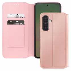Étui pour Samsung Galaxy A56 avec Porte-cartes et Fonction Support Rose champagne