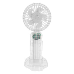 Ventilateur Portable - LINQ - Transparent - 3 Vitesses - Lumière LED - Support Smartphone