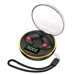 Écouteurs de Sommeil - AVIZAR - Ultra Plats - Anti Bruit - Sans Fil - Boîtier LED Noir