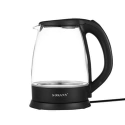 Bouilloire Électrique - SOKANY - SK-SH-1097 - 1500W - 2L - Verre Transparent - Socle Rotatif 360°
