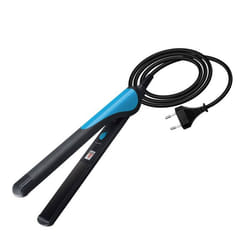 Fer à lisser - AVIZAR - Mini 2-en-1 20W - Tourmaline céramique - Noir/Bleu - Compact voyage