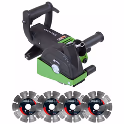eis Rainureuse EIBENSTOCK EMF150.1 + KIT + 4 disques Diamant Ø150/22,3 Ce pack professionnel comprend la rainureuse compacte  ...