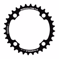 Plateau VTT - TA - Mono 34DTS - Diamètre 104 - Noir - 4 Branches
