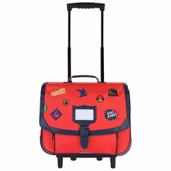 Cartable à roulettes TANNS 38cm Maé - rouge - TANNS-42166