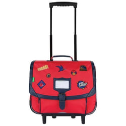 Cartable à roulettes TANNS 38cm Maé - rouge - TANNS-42166