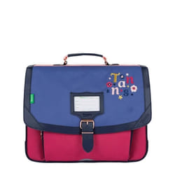 Cartable Scolaire - Tanns - Olivia - 38 cm - Bleu et Rose - 100% Recyclé