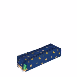 Trousse double - Tanns - Laura - 21 cm - Polyester recyclé - Bleu