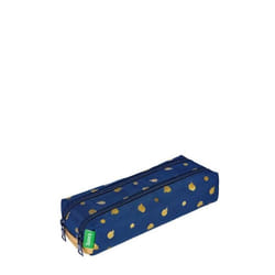 Trousse double - Tanns - Laura - 21 cm - Polyester recyclé - Bleu