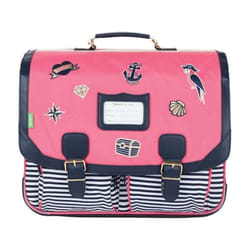 Cartable - Tanns - Enora - 41cm - Corail - Fille - Bouteilles recyclées