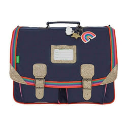Cartable scolaire - Tanns - Cartable fille 41cm Leila - CE2 CM1 CM2 - Bleu marine