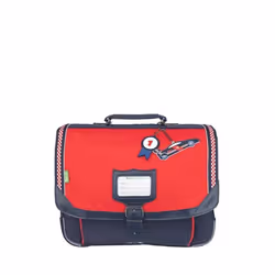 Cartable - TANNS - Noe - Bleu Rouge - 38x29x15 cm - Polyester recyclé