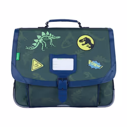 Cartable scolaire - Tanns - Timothée - Kaki - 38cm - Dinosaures phosphorescents