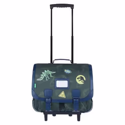 Cartable scolaire - Tanns - Timothée - Kaki - 41cm - Trolley garçon - Phosphorescent
