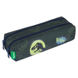 Trousse scolaire - Tanns - Timothée - Kaki - 2 compartiments - Bouteilles recyclées