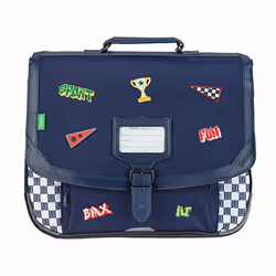 Cartable scolaire - Tanns - Mathéo - 38cm - Bleu - Bouteilles recyclées