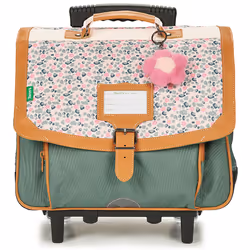 Cartable scolaire - Tanns - Iris - 38cm - Vert - Trolley à roulettes