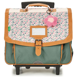 Cartable scolaire - Tanns - Iris - 38cm - Vert - Trolley à roulettes