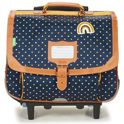 Cartable scolaire - Tanns - Cartable à roulettes fille 38cm Faustine - CP CE1 CE2 - Bleu