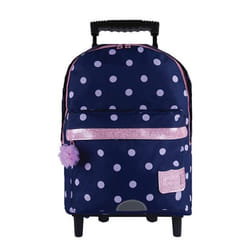 Sac à dos à roulettes - TANNS - Romy - 2 compartiments - Bleu marine - Éco-responsable