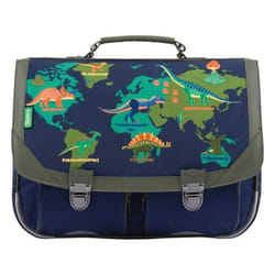 Cartable - Tanns - Marius - 35cm - Bleu - Dinosaures - Recyclé