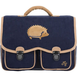 Cartable - TANNS - Herisson - Bleu marine - Polyester recyclé - Maternelle