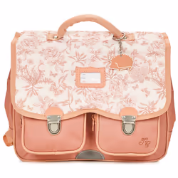 Cartable - Tanns - Toile De Jouy - Rose - Polyester recyclé - Maternelle