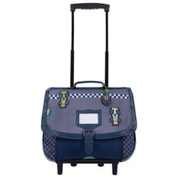Cartable trolley - TANNS - Romain - 38 x 37 x 20 cm - Gris - Matière recyclée (bouteilles)