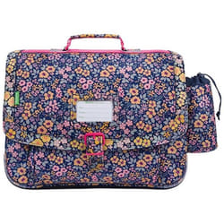 Cartable - TANNS - Elena - 38 x 31 x 15 cm - Bleu - Poche à gourde amovible