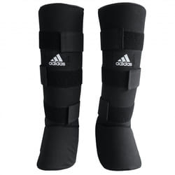 Protège tibias sports de combat - Adidas - Protege tibia-pied noir - Boxe - Kick-boxing - Adulte