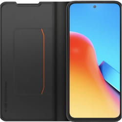 Etui avec cordon XIAOMI Redmi 12 4G 5G folio noir + dragonne
