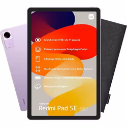 XIAOMI Tablette PAD SE 128 + Etui FeutrineChargeur Rapide Inclusécran 11Batterie 8000 mAhCaméra arrière de 8MPViolet Lavande