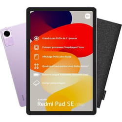 XIAOMI Tablette PAD SE 128 + Etui FeutrineChargeur Rapide Inclusécran 11Batterie 8000 mAhCaméra arrière de 8MPViolet Lavande