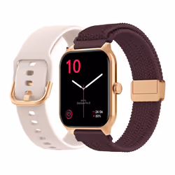 Montre connectée ECHO Rainbow ProS OrRose Silicone+BordeauNylo