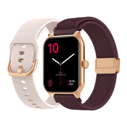Montre connectée ECHO Rainbow ProS OrRose Silicone+BordeauNylo