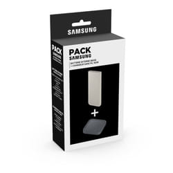 Samsung - Pack Batterie externe 10000 mAh Beige + Chargeur sans fil rapide Noir