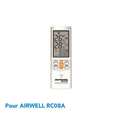 Télécommande de remplacement climatisation pour AIRWELL RC08A