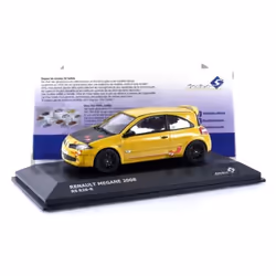Voiture Miniature de Collection - SOLIDO - RENAULT Megane 2 R26-R - 2008 - Couleur Liquid Yellow - 1/43