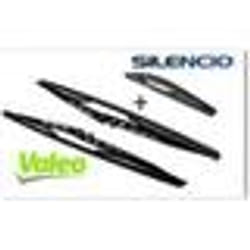 Jeu de 3 Balais Essuie Glace Avant/Arrière pour Alfa Romeo 145 de 06/1996 à 10/2000 - Valeo Silencio