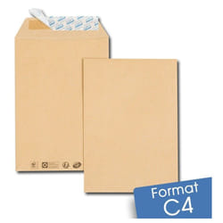 Enveloppebulle - Lot de 50 Enveloppes kraft brun C4 auto-adhésives