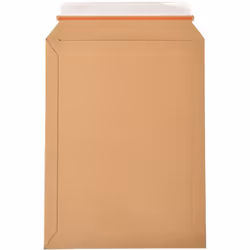 Pochette en carton plat qualité 450 g/m² - Couleur marron. - Excellente finition. - Rabat de fermeture autoadhésif avec bande ...