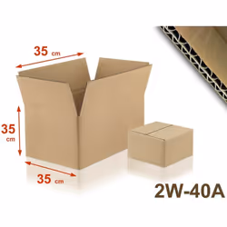 Boîte carton de type caisse américaine (2x2 rabats de fermeture) - Qualité simple cannelure. - Bonne finition avec extérieur  ...