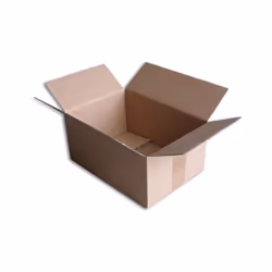 Boîte carton de type caisse américaine (2x2 rabats de fermeture) - Qualité simple cannelure. - Bonne finition avec extérieur ...
